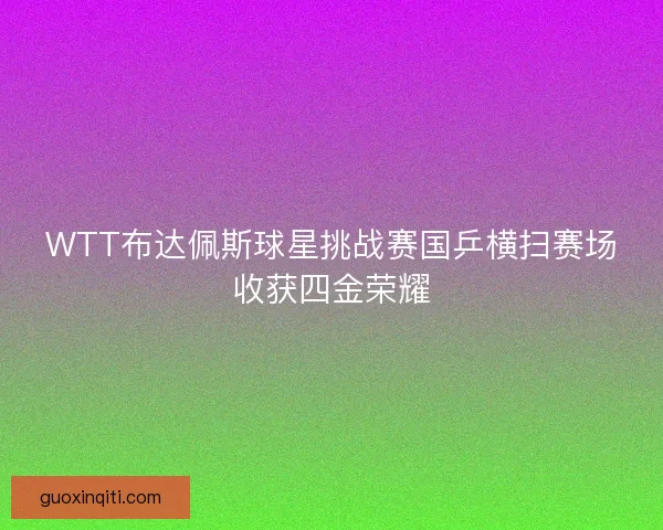 WTT布达佩斯球星挑战赛国乒横扫赛场收获四金荣耀 WTT布达佩斯球星挑战赛国乒横扫赛场收获四金荣耀